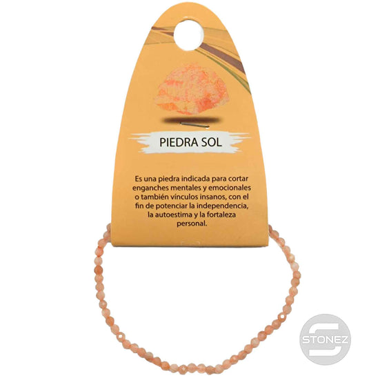 600601994 Pulsera Facetada Piedra Sol 3 mm