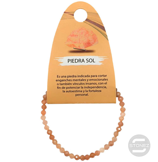 600601995 Pulsera Facetada Piedra Sol 4 mm