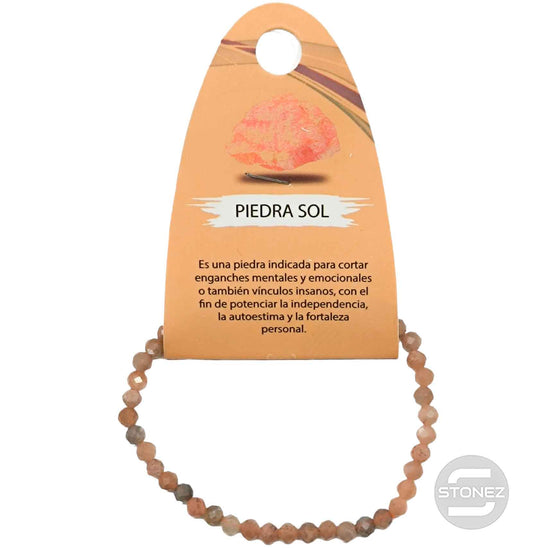 600601996 Pulsera Facetada Piedra Sol 4 mm