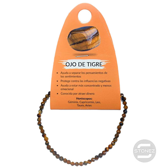 600602002 Pulsera Facetada Ojo De Tigre 3 mm