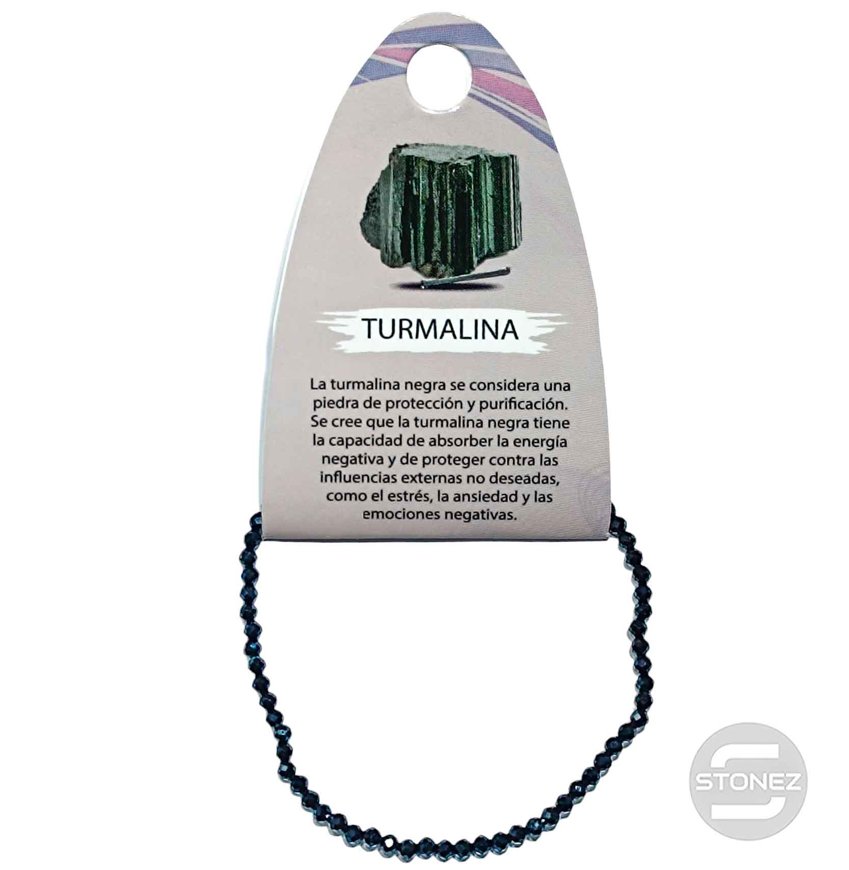 600602007 Pulsera Facetada Turmalina 3 mm