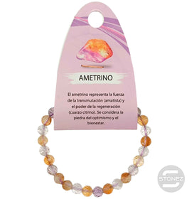 600602019 Pulsera Facetada Ametrino 6 mm