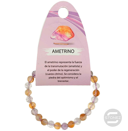 600602019 Pulsera Facetada Ametrino 6 mm