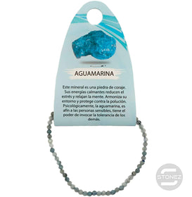 600602023 Pulsera Facetada Aguamarina 3 mm