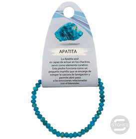 600602027 Pulsera Facetada Apatita 3x5 mm