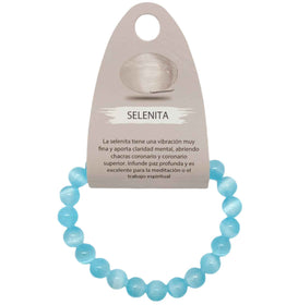 600602379-03 Pulsera Piedra  Selenita Color 8 mm