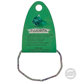 600602529 Pulsera Facetada Fluorita Cubo 2X2 mm