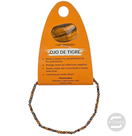 600602555 Pulsera Facetada Ojo De Tigre Cubo 2X2 mm