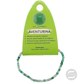 600602557 Pulsera Facetada Aventurina Cubo 3x3 mm