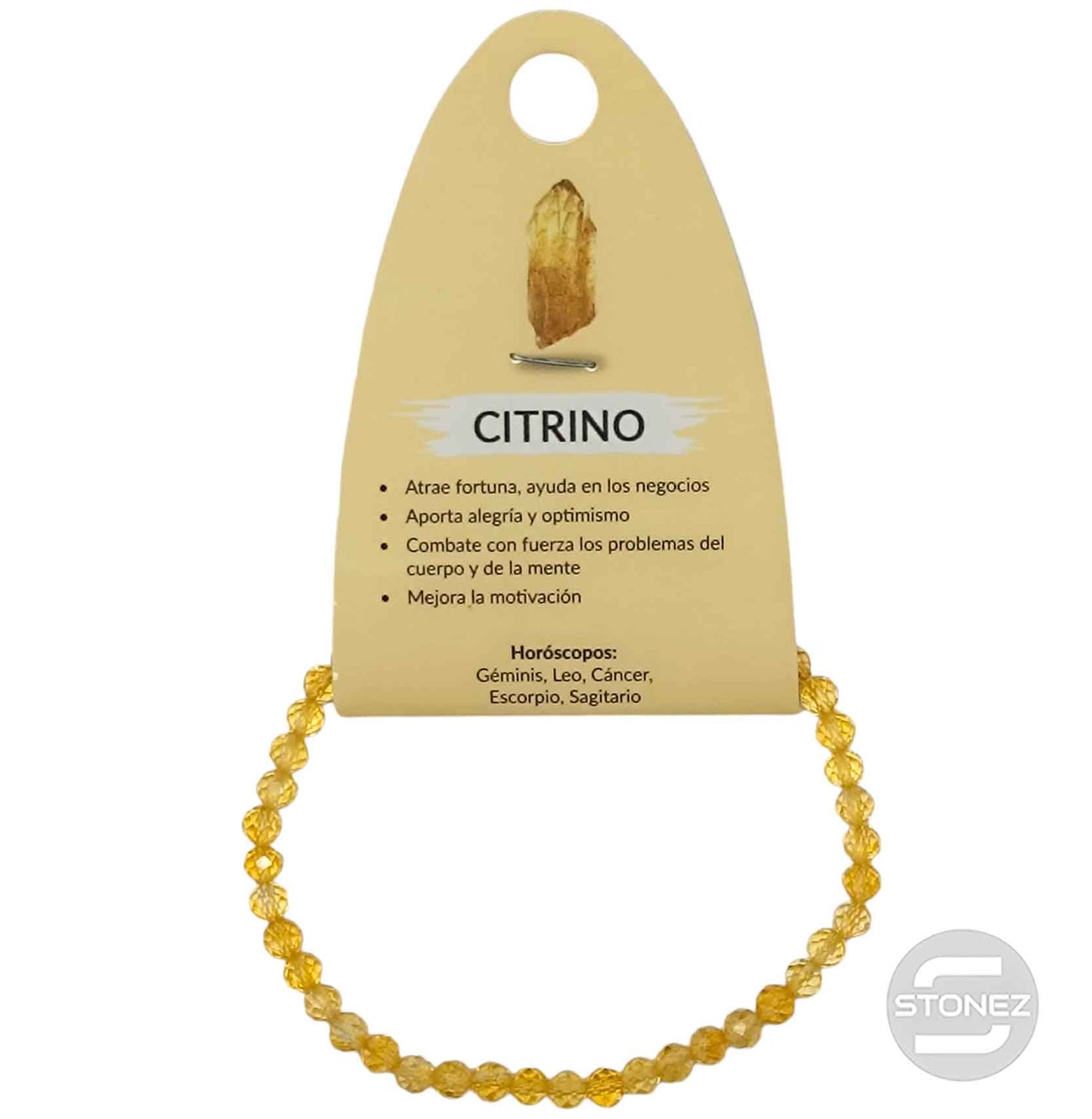 600602586 Pulsera Facetada Citrino 4 mm