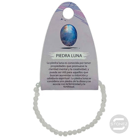 600602599 Pulsera Facetada Piedra Luna Cubo 4x4 mm