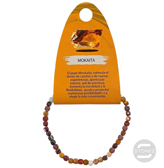 600602603 Pulsera Facetada  CUBO Mokaita 4 mm