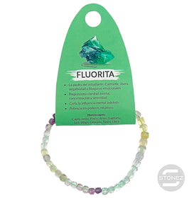 600602610 Pulsera Facetada Fluorita Cubo 4x4 mm