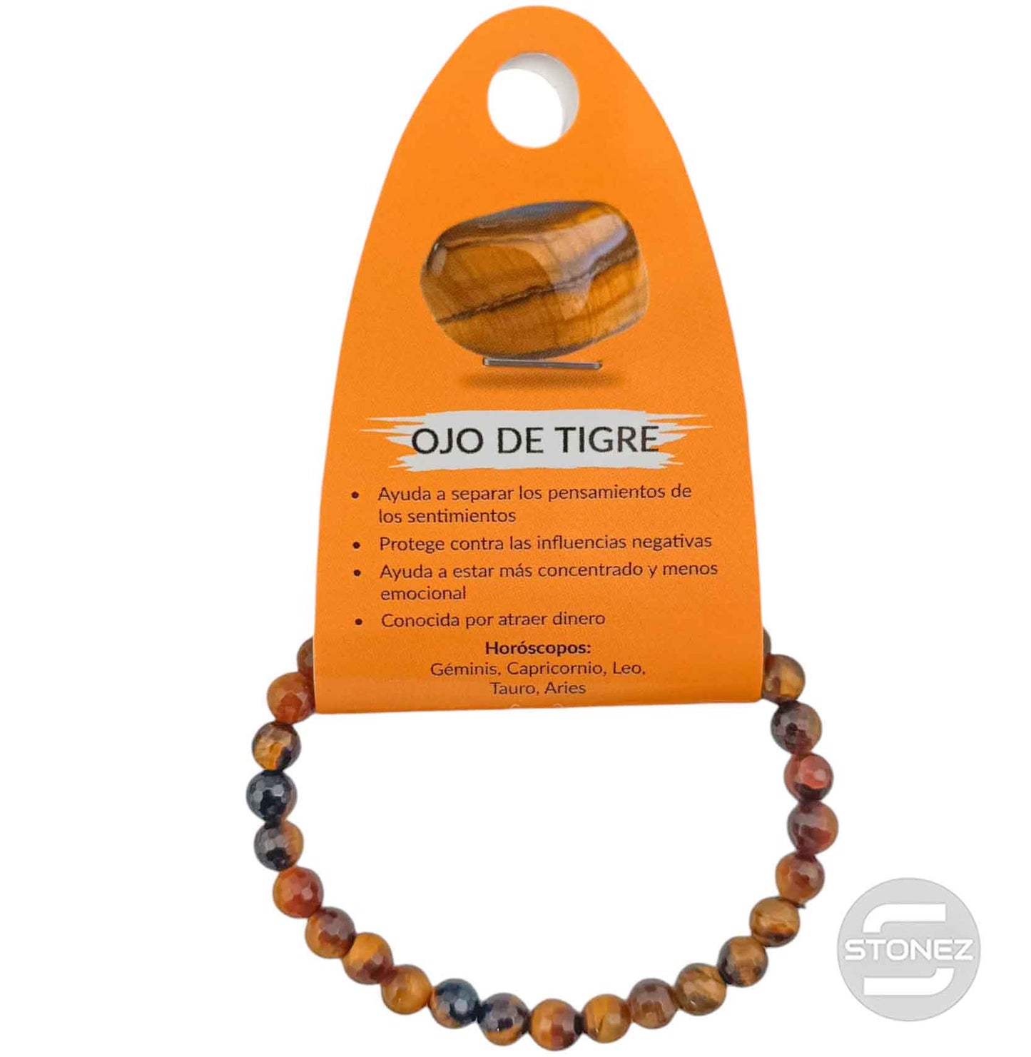 600602628 Pulsera Facetada Ojo De Tigre 6 mm