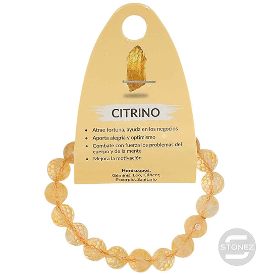 600603149 Pulsera Facetada Citrino 10 mm