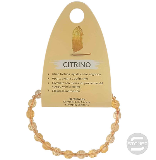 600603195 Pulsera Facetada Citrino 6 mm