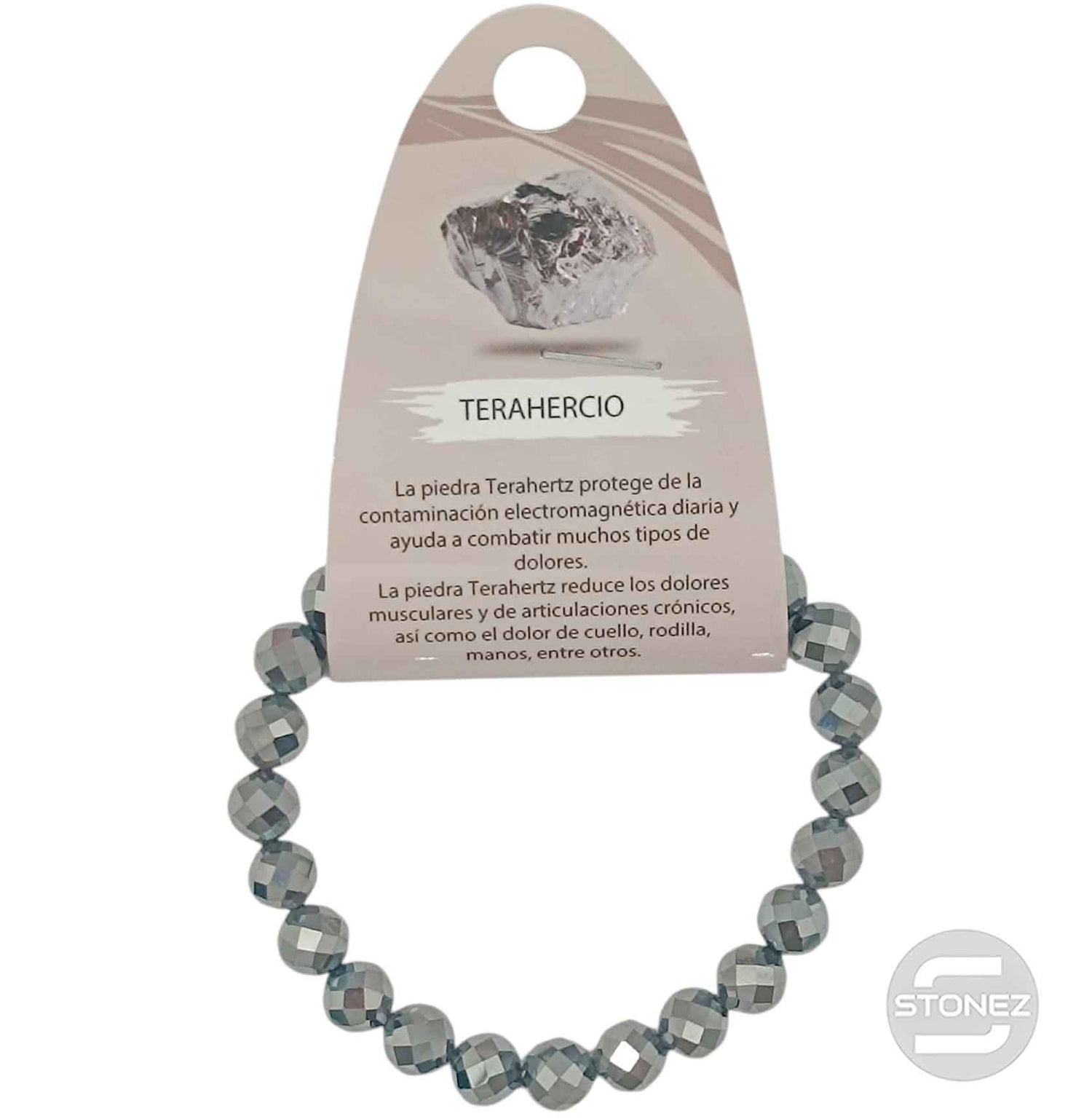 600603201 Pulsera Facetada Terahercio 8 mm - stonez