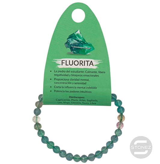 600603213 Pulsera Facetada Fluorita 6 mm