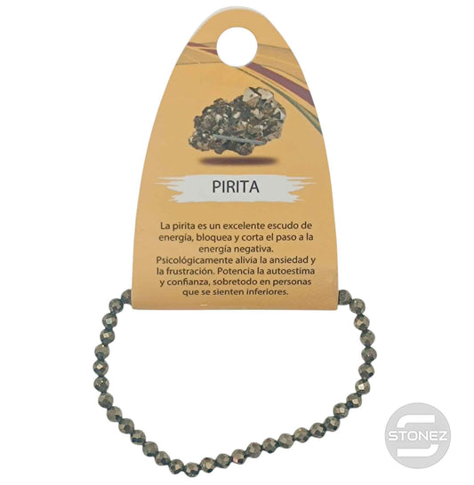 600603226 Pulsera Facetada Pirita 4 mm