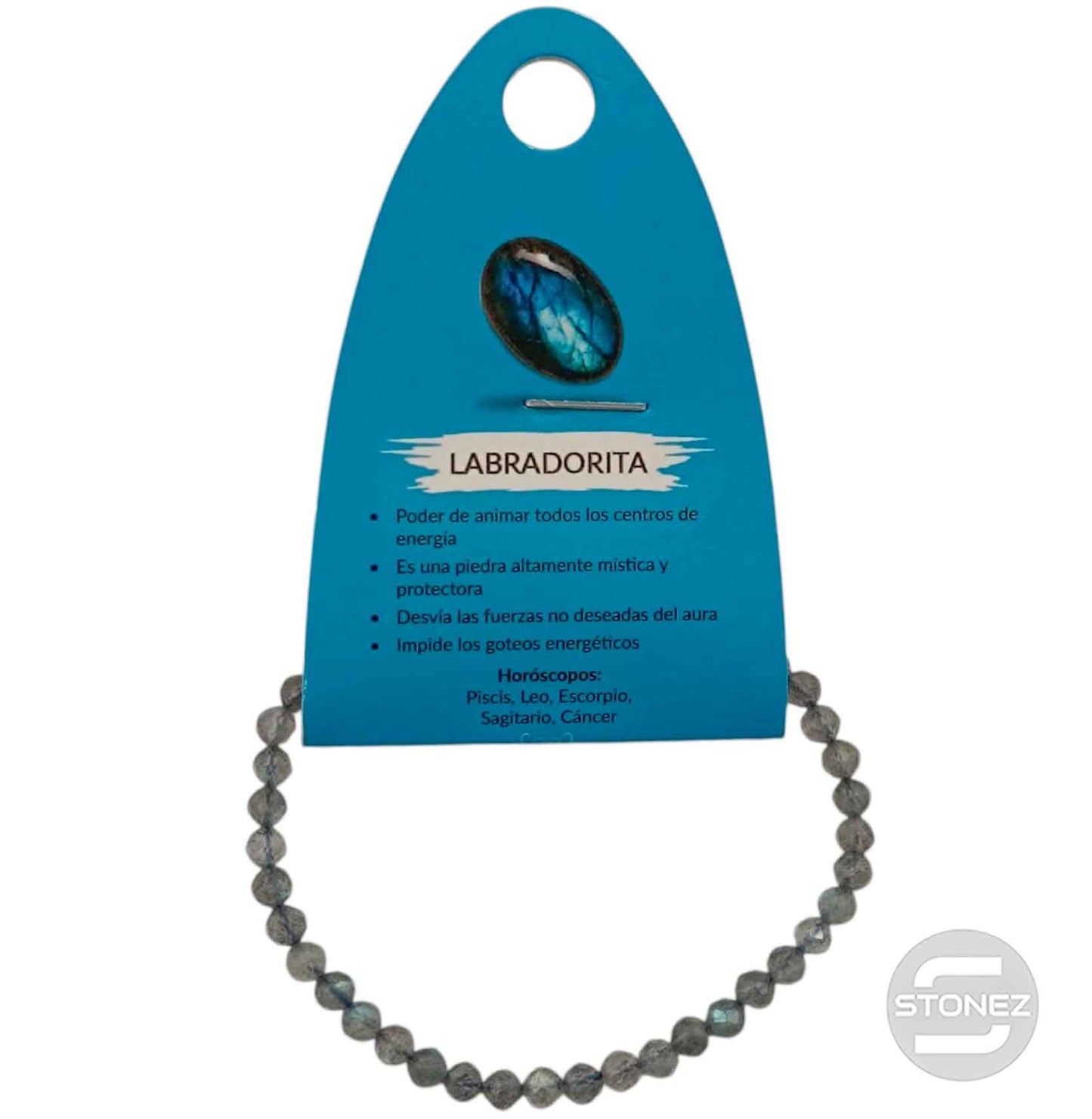 600603289 Pulsera Facetada Labradorita AA 4 mm