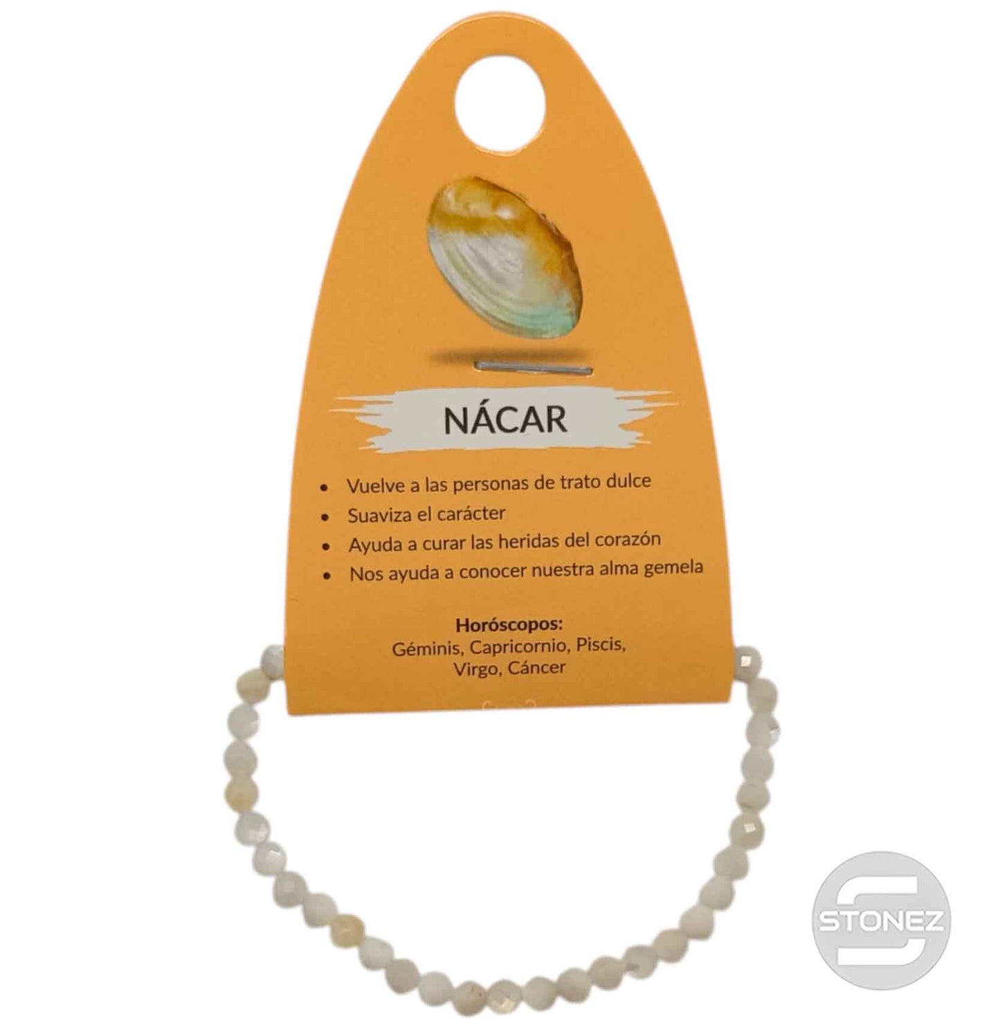 600603290 Pulsera Facetada Nacar 4 mm