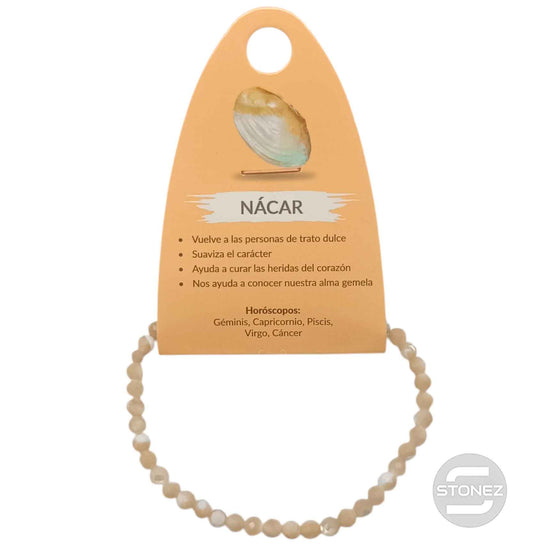 600603290 Pulsera Facetada Nacar 4 mm