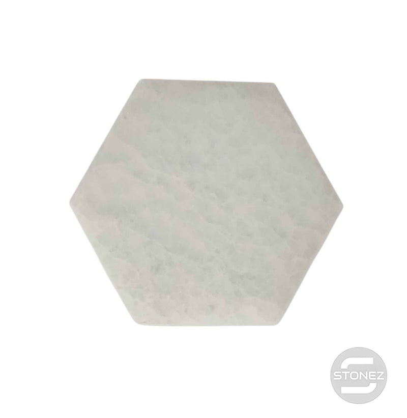 Carregue a imagem no visualizador da galeria, 600702505 Plato Hexágono Selenita Liso 10 Cms Aprox
