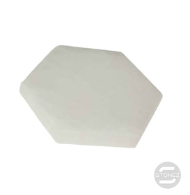 600702505 Plato Hexágono Selenita Liso 10 Cms Aprox