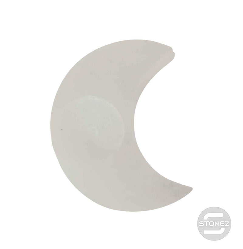 Cargue la imagen en el visor de la galería, 600702514  Porta Vela Selenita En Forma De Luna 10 Cms Aprox
