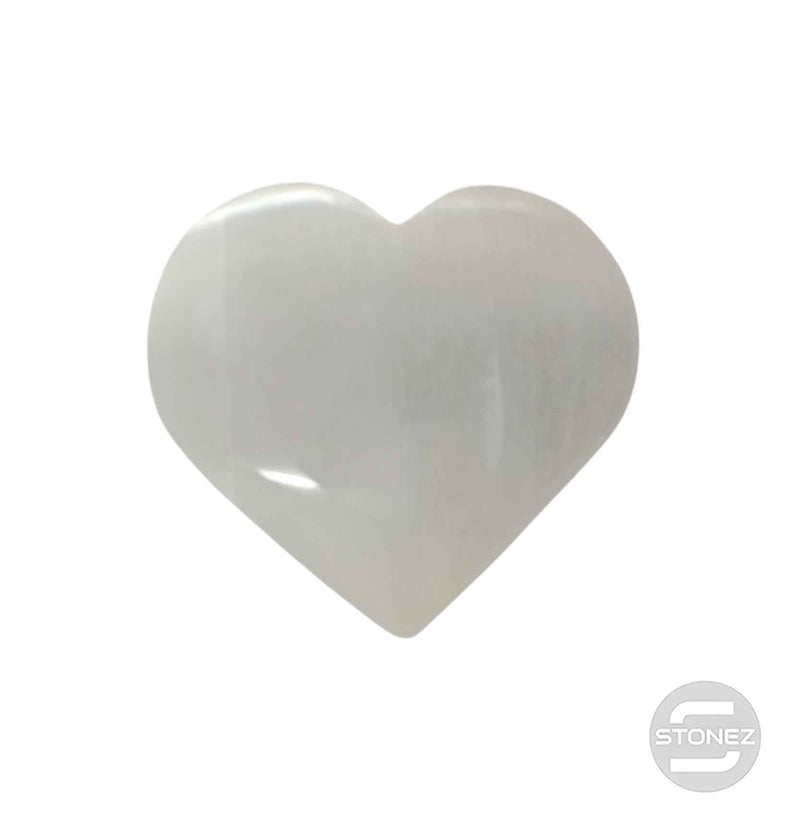 Cargue la imagen en el visor de la galería, 600702516-02 Selenita Forma Corazón 7.5 Cms Aprox
