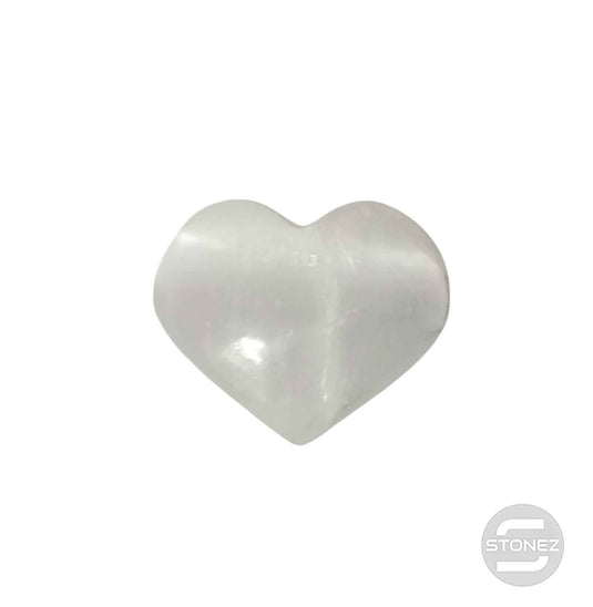 600702517-02 Selenita Forma Corazón 5 Cms Aprox