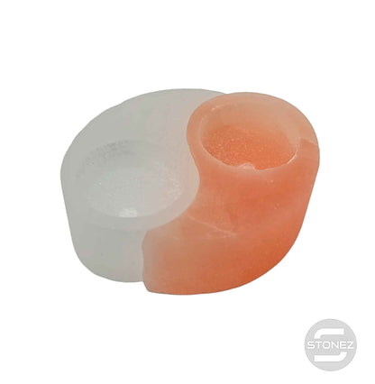 600702932 Porta Vela Yin Yang Selenita 10 Cms Aprox