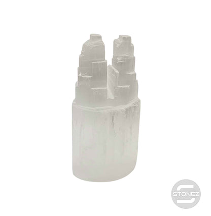 600702934 Torre Selenita Doble Punta 15 Cms Aprox - stonez