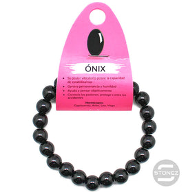 60088-04 Pulsera De Hombre 22 Cms Aprox Onix 10 mm