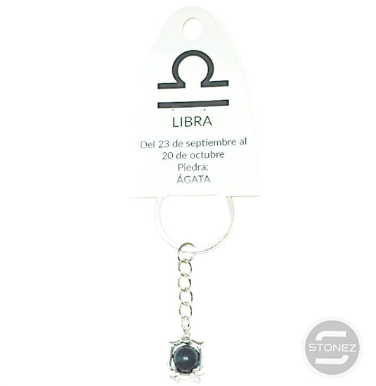 60254-09 Llavero Horóscopo Libra Piedra Ágata