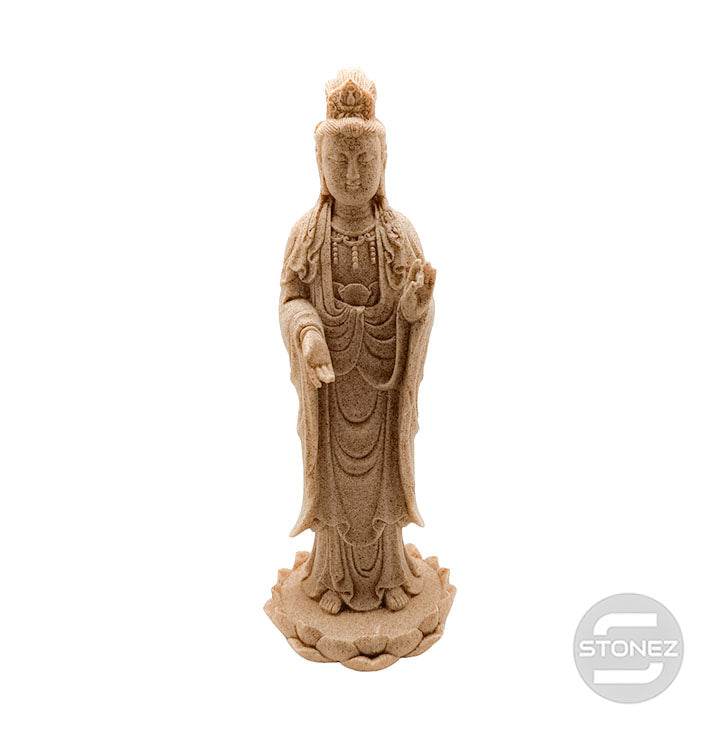 Cargue la imagen en el visor de la galería, 60303 Figura En Resina Quan Yin 22 X 8 Cms Aprox.
