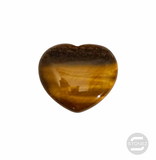 60390-02 Corazón Mineral Ojo De Tigre 4 Cms Aprox.