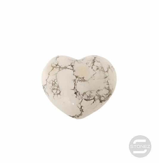 60390-14 Corazón Mineral Howlite 4 Cms Aprox.