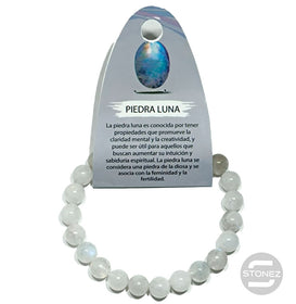 6048200 Pulsera Piedra Natural Piedra Luna 8 mm