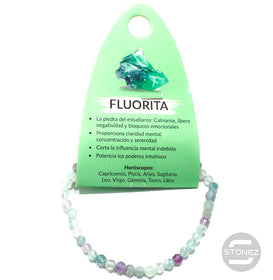 60511 Pulsera Facetada Fluorita 4mm