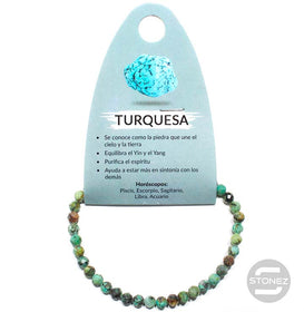 60513 Pulsera Facetada Turquesa Africana 4 mm