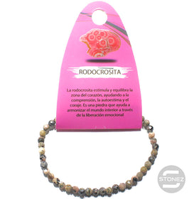 60524 Pulsera Facetada Rodocrosita 4mm