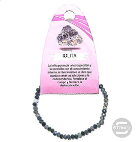 60526 Pulsera Facetada Iolita 3x4 mm.