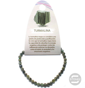 60532 Pulsera Facetada Turmalina Verde 4mm