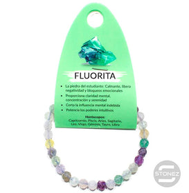 60548 Pulsera Facetada Fluorita 6 mm