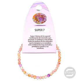 6055800 Pulsera Piedra Natural Super 7 4 mm