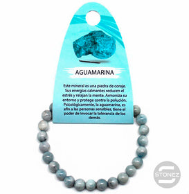 6056600 Pulsera Piedra Natural Aguamarina 6 mm