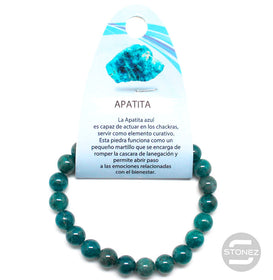 60578-01 Pulsera Piedra Natural Apatita AA 8 mm