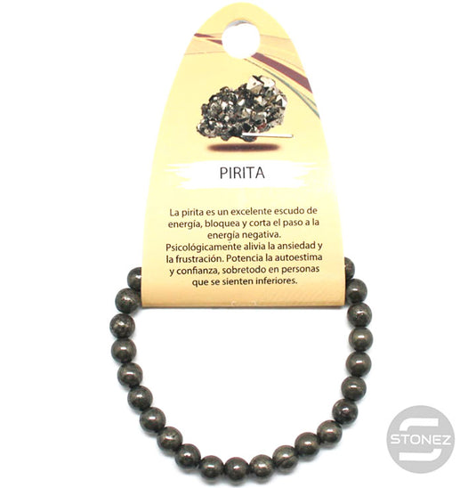 6058100 Pulsera Piedra Natural Pirita 6 mm