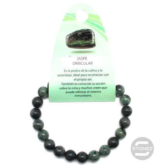 6058900 Pulsera Piedra Natural Jaspe Orbicular 8 mm